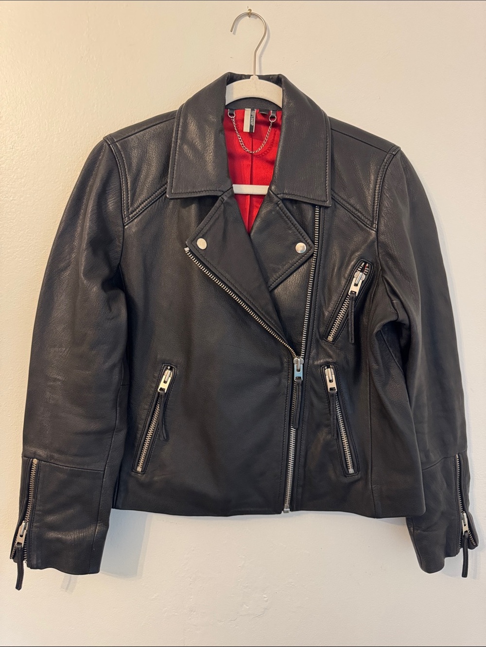 TopShop Black Leather Motorcycle Jacket